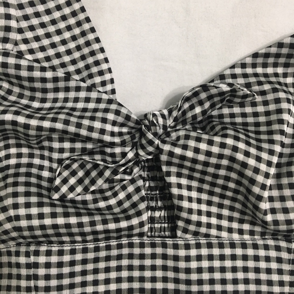 NEW XXI black/White checkered woven crop top - Picture 6 of 8